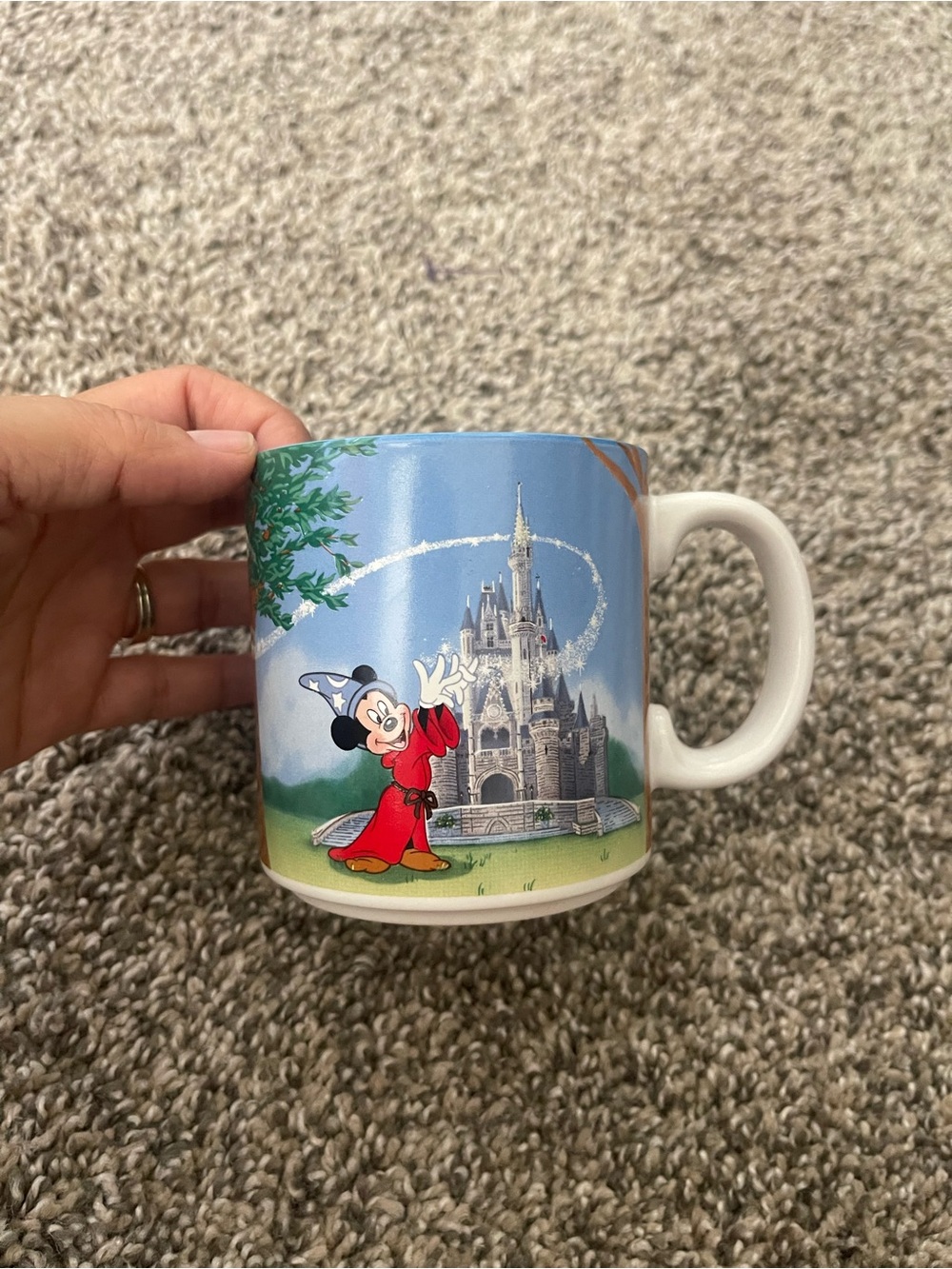 Vintage Walt Disney World 1971-1991 20th Anniversary Fantasia Mickey Coffee Mug